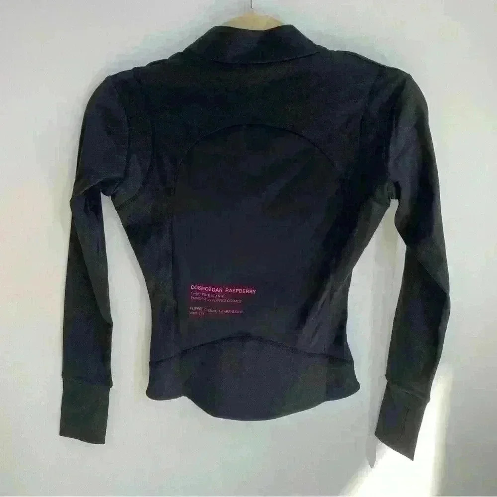 NEW Flipped Lab Long Sleeve Activewear Sparkling Black 3D Quarter Zip Size S - Picture 7 of 8